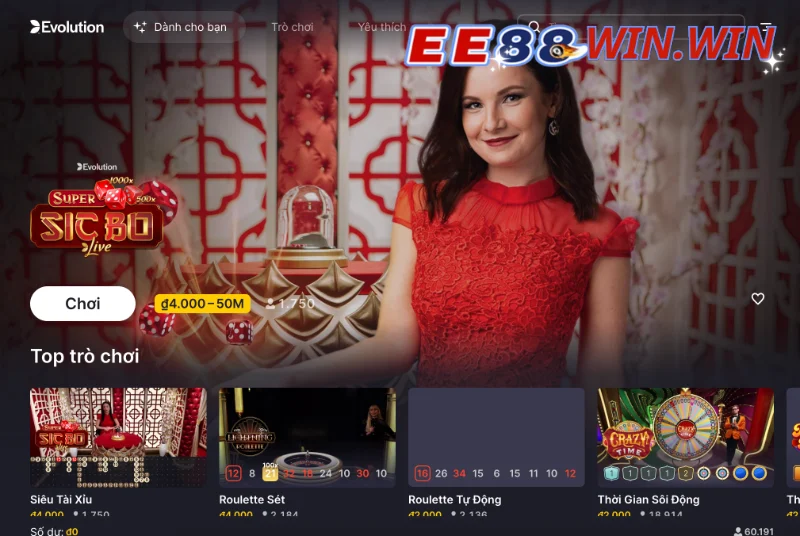 EVO Casino EE88 - Địa điểm giải trí trực tuyến hàng đầu