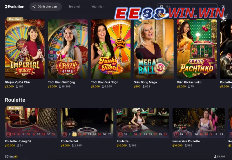 Baccarat EVO Casino EE88