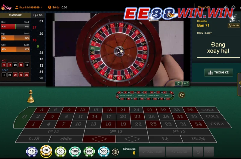 Giới thiệu về game casino Roulette EE88
