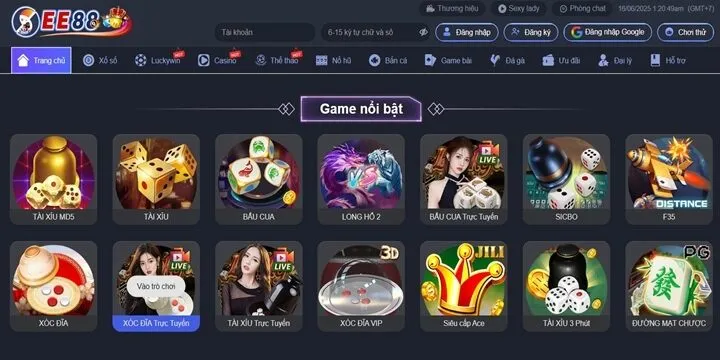 EE88 làm dậy sóng thị trường với kho game cực chất